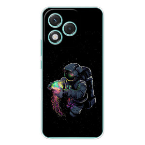 Силиконовый Чехол с принтом "Космонавты" на Huawei Honor 400 Lite – В руках земля