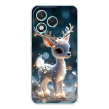 Яркий чехол для Huawei Honor 400 Lite с Зимними Оленятами – Блистающий оленёнок