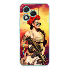ЗСУ Чохли (TPU) для Huawei Honor 400 Lite (Жінка солдат)