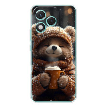 Друкований чохол 'Звірята з кавою' для Huawei Honor 400 Lite – Мішка з кавою