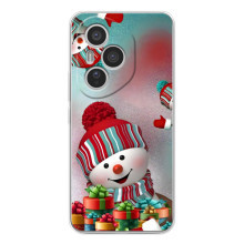 Чохли на Новий Рік Huawei Honor 400 Pro (Сніговик в шапці)