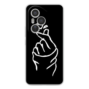 Чехлы (Знак сердечка) на Huawei Honor 400 Pro – Сердце на черном