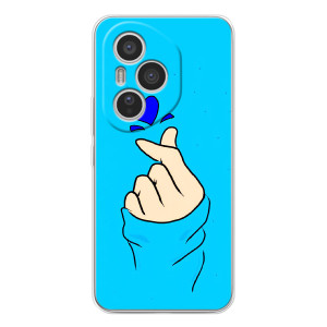 Чехлы (Знак сердечка) на Huawei Honor 400 Pro – Сердце на синем