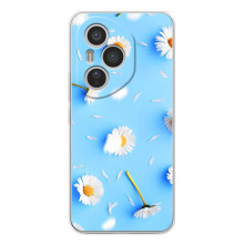 Чохол з Квітами для Huawei Honor 400 Pro (ромашки на блакитному)