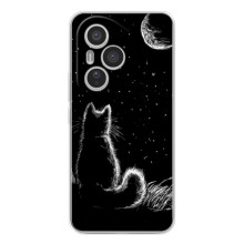 Чохол з принтом для Huawei Honor 400 Pro (AlphaPrint) Модні коти (Котик і місяць)