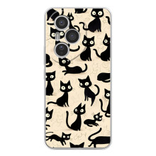 Чохол з малюнком кіт на Huawei Honor 400 Pro (Чорні коти)
