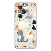 Чохол з малюнком кіт на Huawei Honor 400 Pro (Колаж котів)