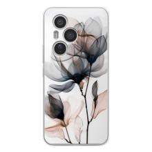 Чохол з квітковим принтом на Модель телефона "Huawei Honor 400 Pro" українськими буквами і цифрами буде виглядати так: **Хуавей Хонор 400 Про**. (Квіти на білому)