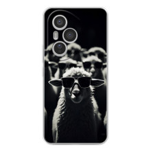Чехол с принтом стильные животные для Хуавей Онор 400 Про (Овечка в очках)