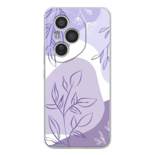 Силиконовый чехол с принтом в цветах на Huawei Honor 400 Pro – Фиолетовый дизайн