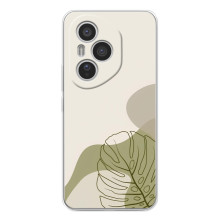 Силиконовый чехол с принтом в цветах на Huawei Honor 400 Pro – Монстера зелёная