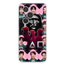 Чехол Гра в кальмара для Huawei Honor 400 Pro – Персонажи игры кальмара