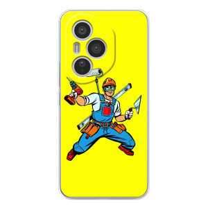 Силиконовый бампер (Работники) на Huawei Honor 400 Pro – Строитель