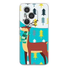 Силіконовий бампер з картинкою звірів для Huawei Honor 400 Pro (Олень із шарфом)