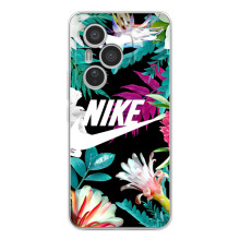 Силіконовый Чохол на Huawei Honor 400 Pro з картинкою НАЙК (Квітковий Nike)