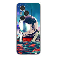 Силіконовый Чохол з принтом "Космонавти" на Huawei Honor 400 Pro (Космонавт у воді)