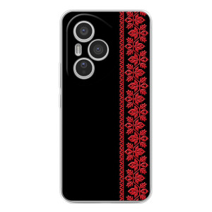 Силиконовый Чехол на Huawei Honor 400 Pro (Красная Вышиванка)