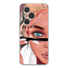 Силіконовый Чохол на Huawei Honor 400 Pro з картинкой Модных девушек (Дівчина та вії)