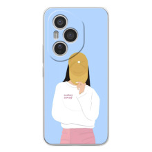 Силіконовый Чохол на Huawei Honor 400 Pro з картинкой Модных девушек (Жовта кепка)