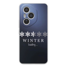 Зимні Чохли для Модель телефона "Huawei Honor 400 Pro" українськими буквами і цифрами буде виглядати так: **Хуавей Хонор 400 Про**. - прозорий фон (Winter loading)