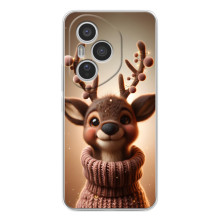 Яскравий чохол для Huawei Honor 400 Pro з Зимові Оленята – Олень в светрі