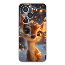 Яскравий чохол для Huawei Honor 400 Pro з Зимові Оленята – Оленятко серед герлянд