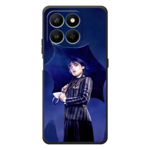 Чехлы с принтом Уэнсдей на Huawei Honor 400 Smart – Уэнсдей с зонтом