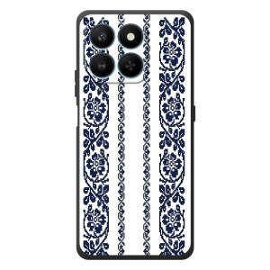 Силиконовый Чехол на Huawei Honor 400 Smart с картинкой Вышиванки (Синяя вышиванка)
