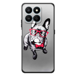 Чехол (ТПУ) Милые собачки для Huawei Honor 400 Smart (Бульдог в очках)
