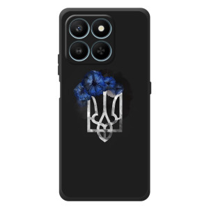 Чехол с украинским гербом на Huawei Honor 400 Smart – Герб с цветком