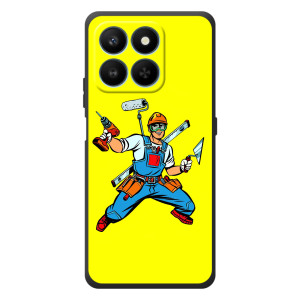 Силиконовый бампер (Работники) на Huawei Honor 400 Smart – Строитель