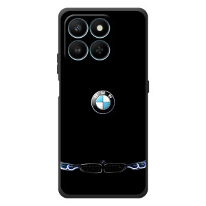 Силиконовый бампер с картинкой машины на Huawei Honor 400 Smart (Черный BMW)