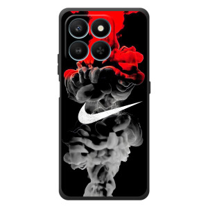 Силиконовый Чехол на Huawei Honor 400 Smart с картинкой Nike (Nike дым)