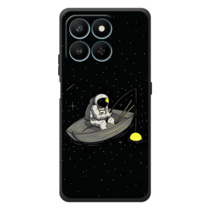 Силиконовый Чехол с принтом "Космонавты" на Huawei Honor 400 Smart – Космонавт на рыбалке