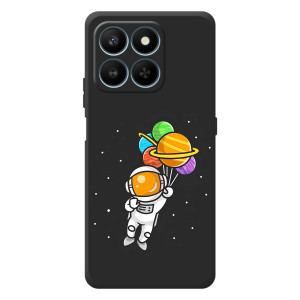 Силиконовый Чехол с принтом "Космонавты" на Huawei Honor 400 Smart – Космонавт с шариками