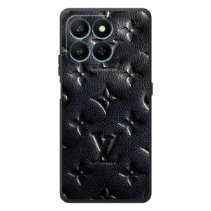 Текстурный Чехол Louis Vuitton для Хуавей Хонор 400 Смарт (Черный ЛВ)
