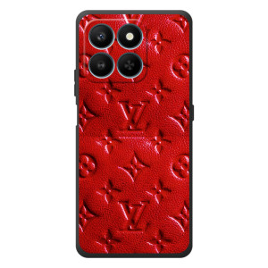 Текстурный Чехол Louis Vuitton для Хуавей Хонор 400 Смарт (Красный ЛВ)