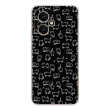 Чохол на тематику: Коти для Huawei Honor 400 (Котики на чорному)