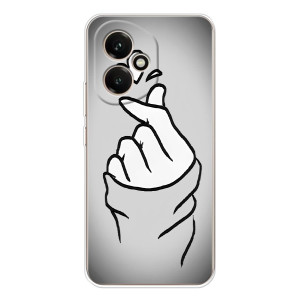 Чехол с принтом для Huawei Honor 400 (AlphaPrint - Знак сердечка)