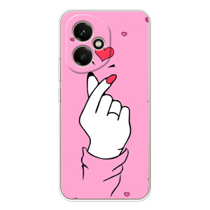 Чехол с принтом для Huawei Honor 400 (AlphaPrint - Знак сердечка)