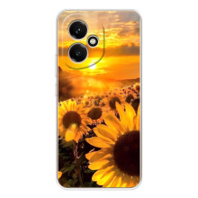 Чехол с Цветами для Huawei Honor 400 (поле подсолнухов)