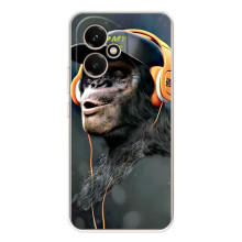 Чехол с Обезьянами Huawei Honor 400 - (AlphaPrint) – В наушниках