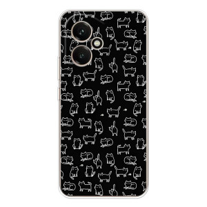 Чехол с принтом для Huawei Honor 400 (AlphaPrint) Модные коты