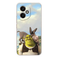 Чехол с мультфильмом Шрек на Huawei Honor 400 – Шрек и осел