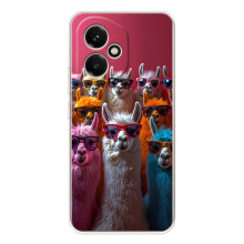 Чохол з принтом стильні тварини для Модель телефона "Huawei Honor 400" украинськими буквами та цифрами буде виглядати так: "Хуавей Хонор 400". (Лами в окулярах)