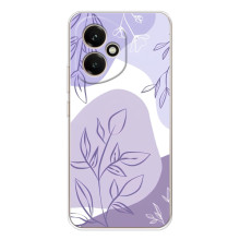 Силиконовый чехол с принтом в цветах на Huawei Honor 400 – Фиолетовый дизайн