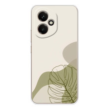 Силиконовый чехол с принтом в цветах на Huawei Honor 400 – Монстера зелёная