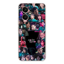 Чехол Гра в кальмара для Huawei Honor 400 – Коллаж игры кальмара