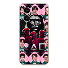 Чехол Гра в кальмара для Huawei Honor 400 – Персонажи игры кальмара