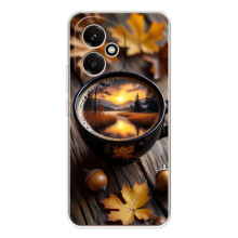 Чехол с уникальным дизайном «Осень с кофе» для Huawei Honor 400 – Тёмный кофе